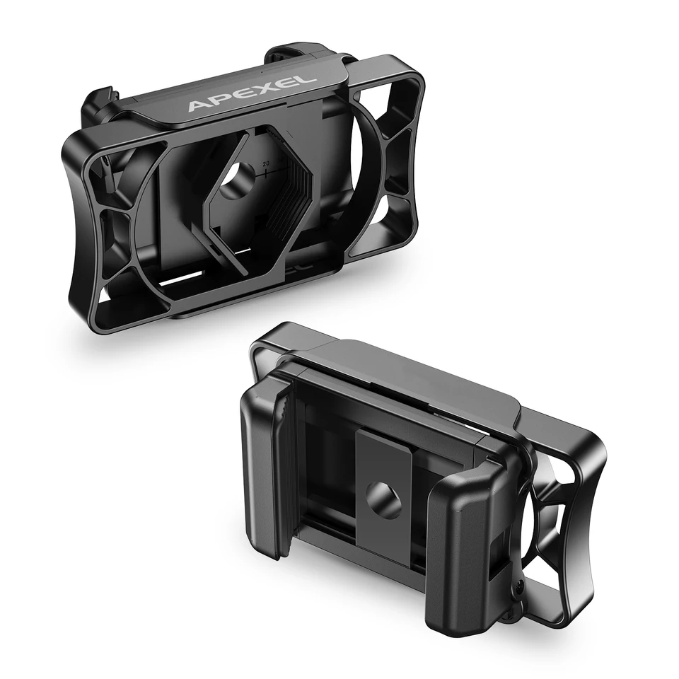 APEXEL 3-Axis Telescope Phone Adapter, CNC Aluminum High-Precision Photo Adapter