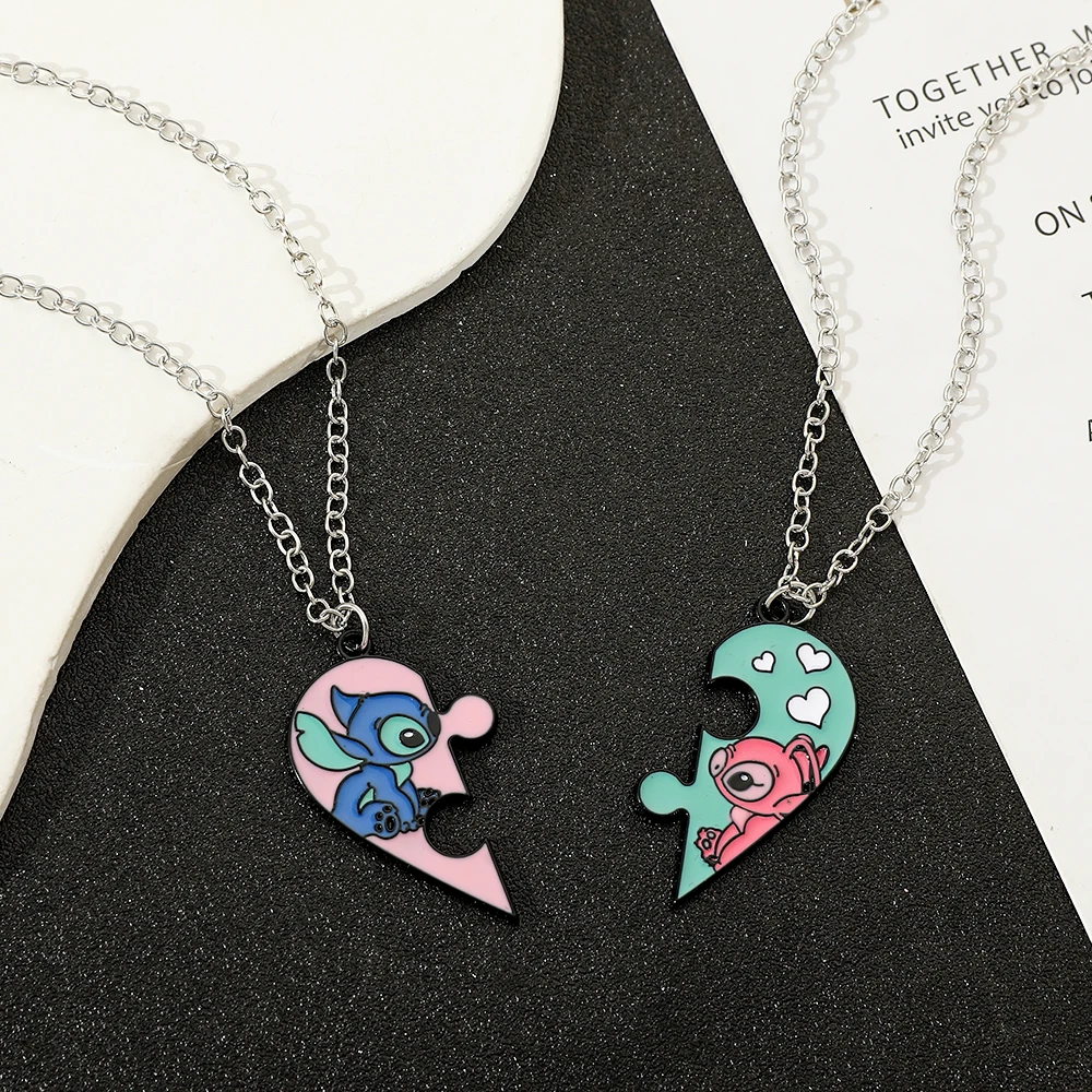 Collier Saint Valentin Disney Stitch et Angie
