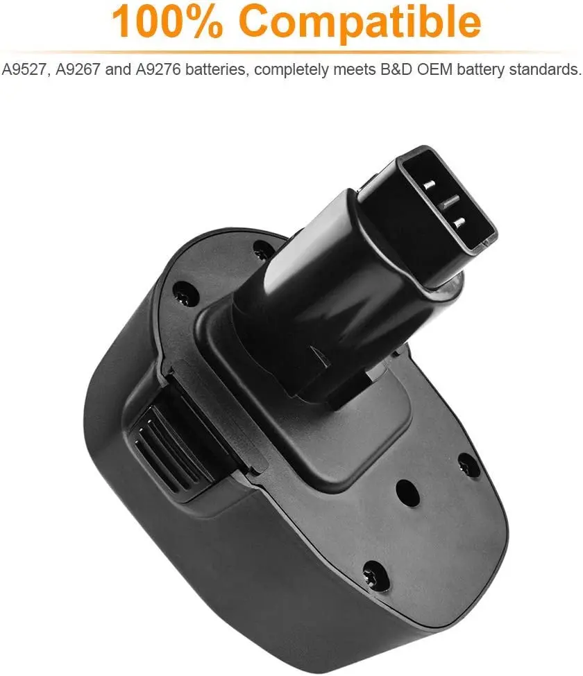 A9262 14.4V Ni-MH Rechargeable Tools Battery for Black Decker Firestorm  PS140 CD140G CD14CA FS144