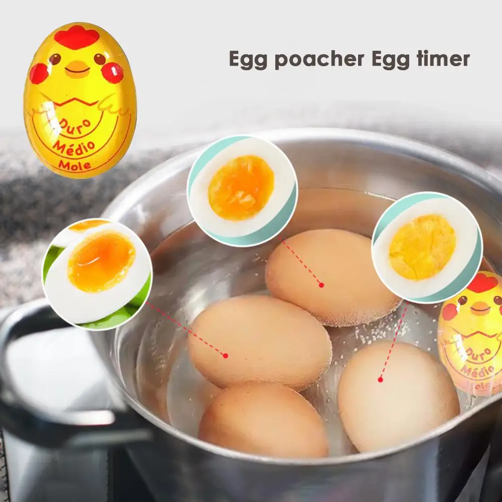 

Egg Timer Reusable Easy To Use Food Grade No BPA Safe Boiling Eggs Silicone Soft Hard Boiled Egg Timer Kitchen Gadget