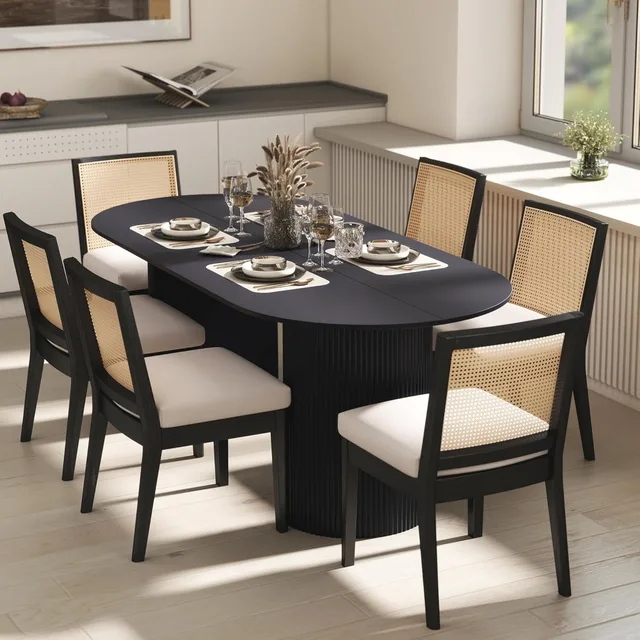 Rattan Mid-Century Dining Chairs 2