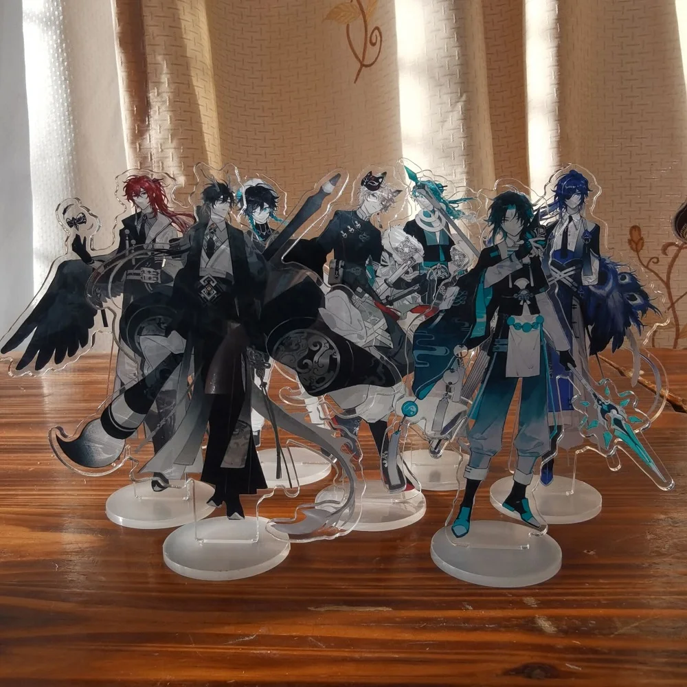 Figura Di Gioco Stand Figura Acrilica Xiao Hutao Raiden Shogun Zhongli Cosplay Modello Piatto Desk Decor Fans Collection Gift