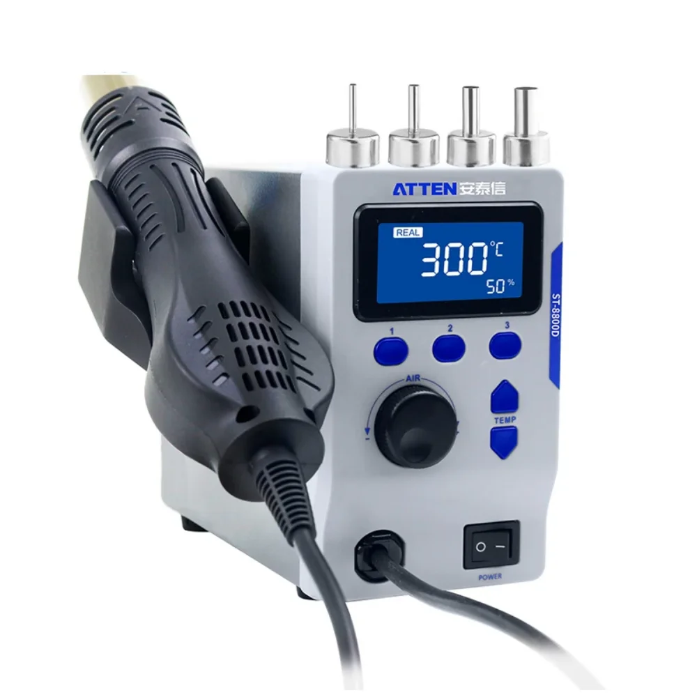 800W Hot Air Gun ATTEN ST-8800D  Digital Display BGA Rework Station Air Volume Anti-Static Repair Desoldering Station 110V /220V 2