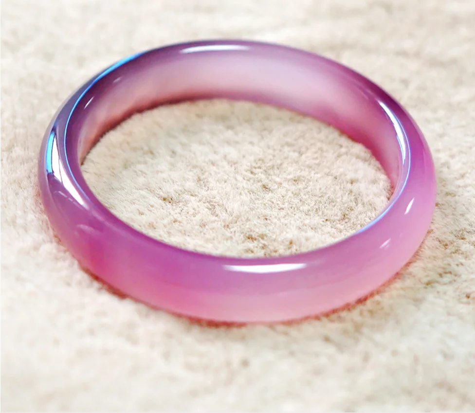 Royal Calcedonio Emperor Smoke Purple Agate Bracciale Ice Seed Essence Bangle Jewelry Accessori Fortunati Regalo Naturale Genuino