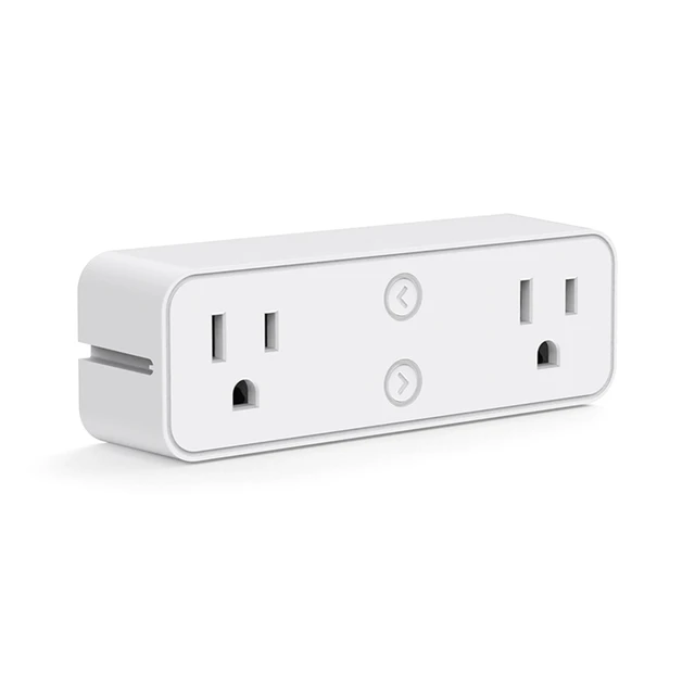 Smart Plug Dual WiFi Outlet Extender Socket with Timer Independent Switch  Compatible with Alexa