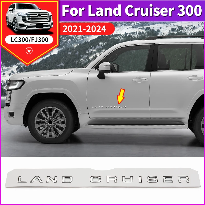 Toyota Land Cruiser 300 LC300 Engine Cover Decoration Modification Accessories FJ300 Cover Letter Sticker car body trim accessories