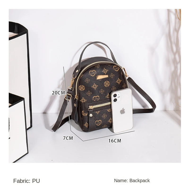 Women 2013 Fashion Backpack Fresh Sweet Student Schoolbag Retro Printed  Mini Backpack Versatile Dating Backpack Luxury Handbags