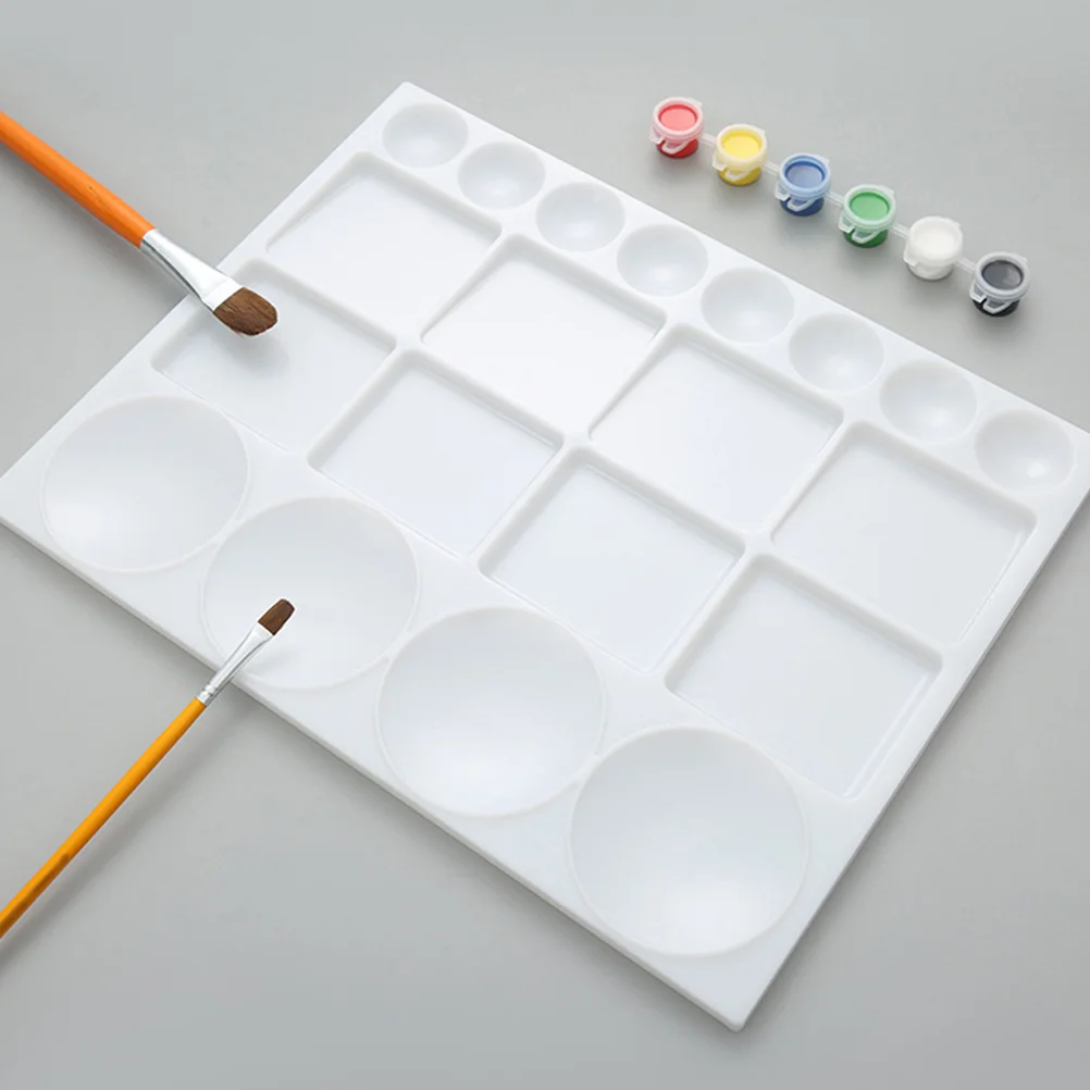 Plastic Palette Watercolor Paint Mixing Painting Pallet Clear Travel Pallets Tray