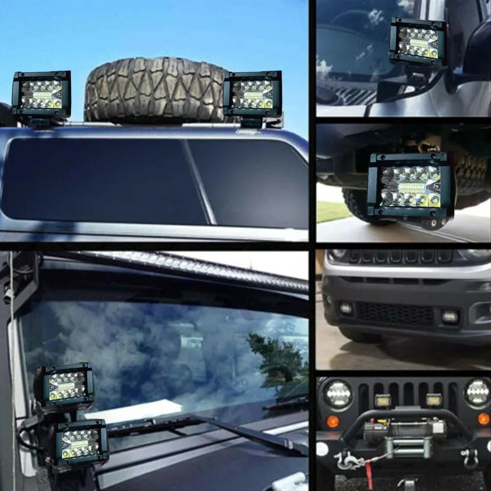 

Accessories LED Light Bar 10.5*9.8*8cm High Intensity LEDs Portable Weather-proof 60W Combo(Flood+Spot) High Quality