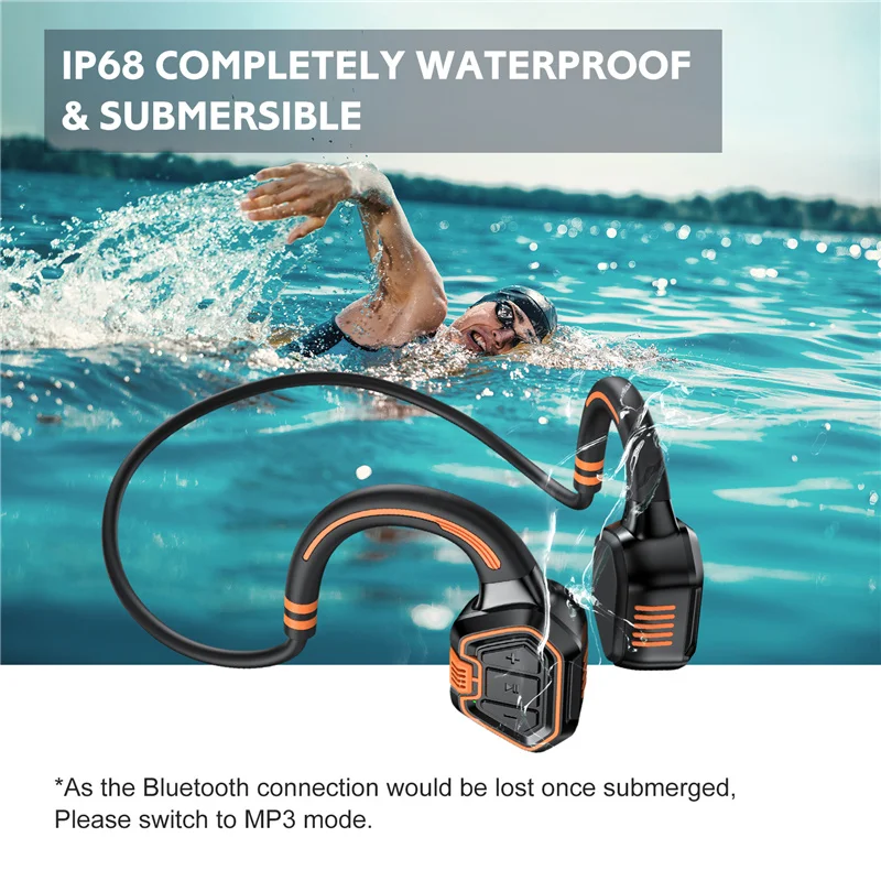 Bluetooth 5.1 Earphones Bone Conduction IPX8 Waterproof TWS Wireless