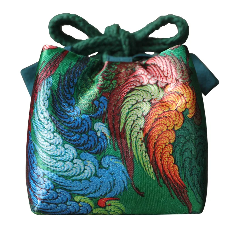 Small Cloth Teapot Storage Bags Color Printed Fabric Tea Cup Bag Teapot Travel Bag Teacup Organizer Chinese Style 6
