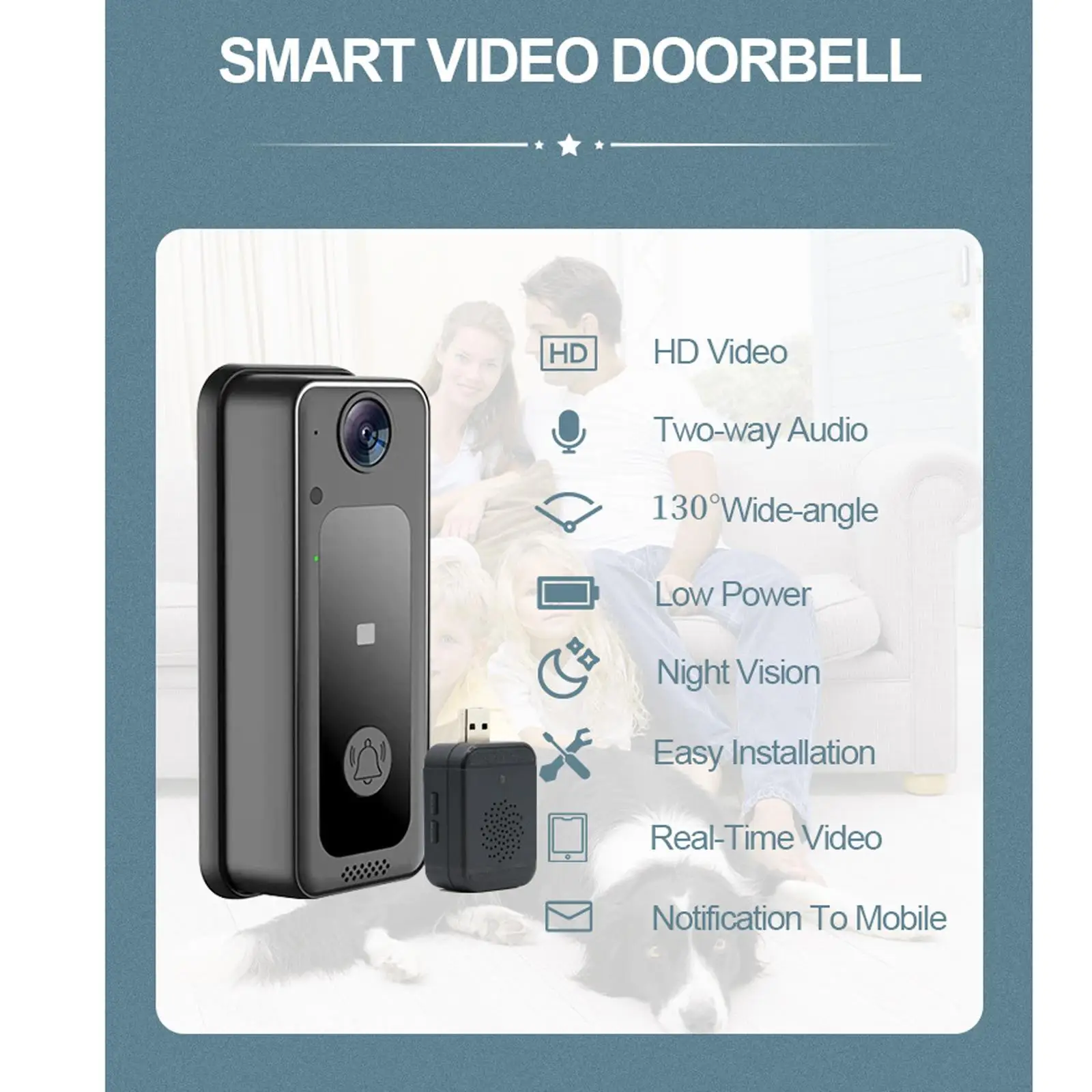 Video Doorbell Blink Front Security Motion IR for home and office