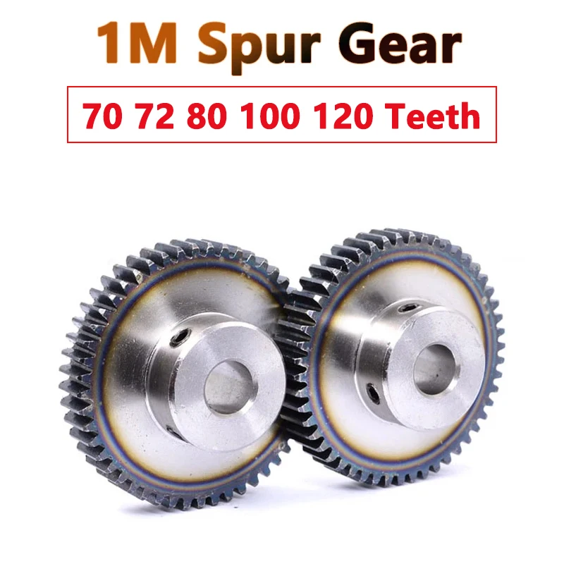 

1PCS 70 72 80 100 120 Teeth 1M Spur Gear with Step 45# Steel 70T 72T 80T 100T 120T 1 Module Motor Gears Bore 8/10/12/14/15/16mm