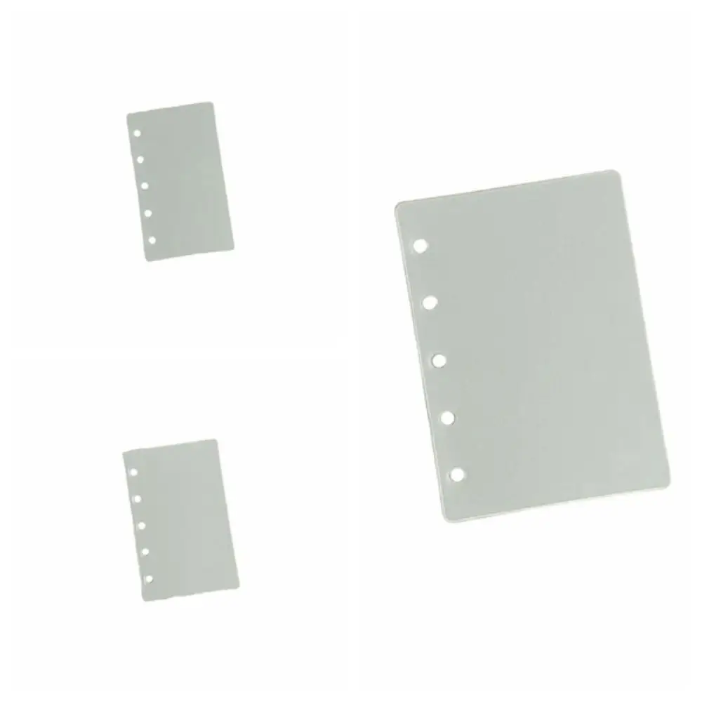 10pcs 투명 루즈리프 노트 리필 용지 M5 A8 5홀 스파이럴 바인더 디바이더 페이지 분리기 스파이럴 바인더 폴더 클리어