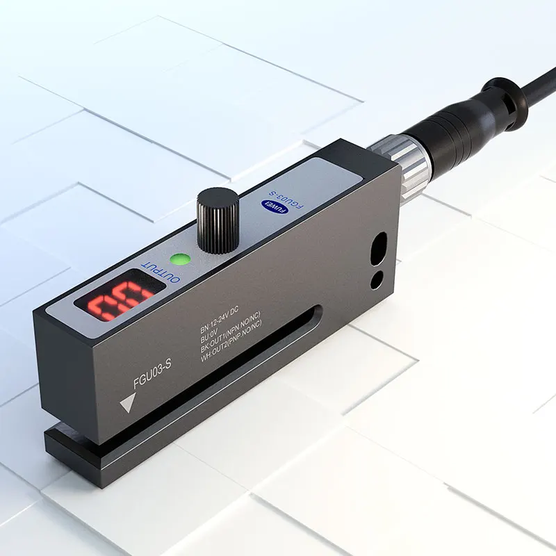 

FGU03-S M8 4PIN 10-30VDC Slot Type Photoelectric Labeling Sensor Aluminum Alloy Non-transparent Label Sensor