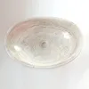Travertine Chiseled Bathroom Vessel Sink - Oval Canoe Shape - Hand Carved Marble Real Stone Includes Free Soap Tray 5