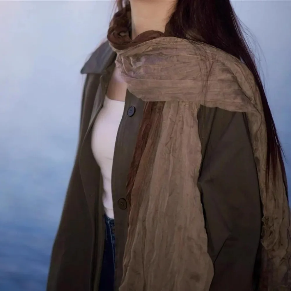 Polyester Lightweight Gradient Scarf for Women and Men