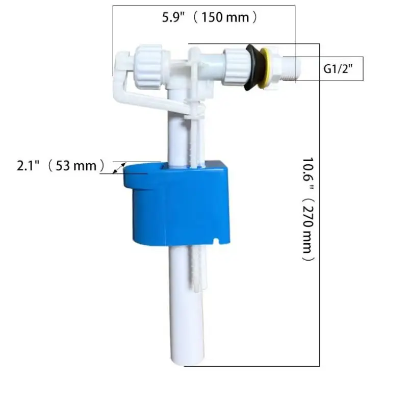 1Pcs G3/8 G1/2 Zoll Anschluss Zisterne Wc Einlass Ventil Zisterne Füllventil Hochdruck Seite Einlass Ventil – Detail 12