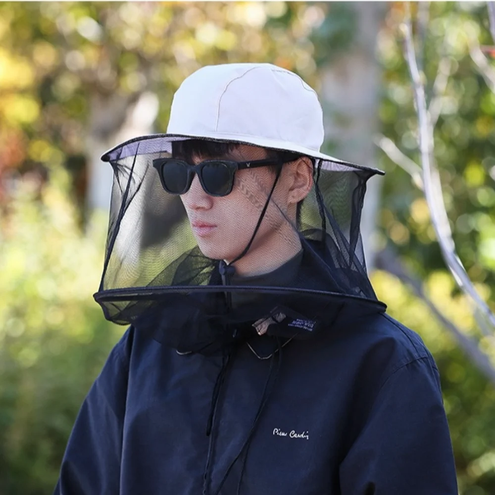 Outdoor Sunscreen Mosquito Hat Repellent Protection Foldable Fishing Sun Cap Casual Hidden Net Mesh Insect Proof Cap