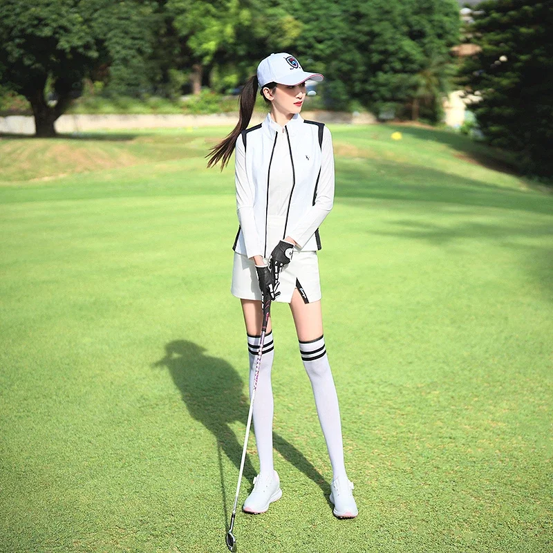 TTYGJ Women Sleeveless Golf Jacket Windproof Warm Golf Vest Stand Collar Slim Coat Ladies Leisure Sports Waistcoat Sportswear