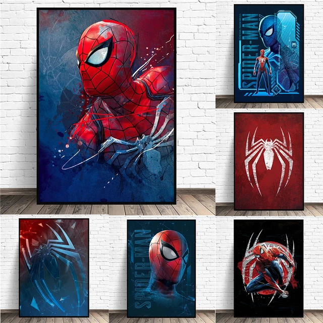 Peinture sur toile Spiderman Marvel, affiches et imprimés d'art mural,  images décoratives pour salon - AliExpress