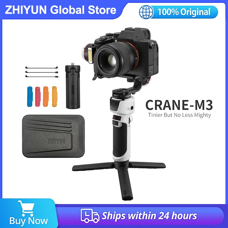 

3-осевой ручной шарнирный стабилизатор Zhiyun Crane M3 Для беззеркальных камер, экшн-камер для сотовых телефонов Sony/Canon/iPhone 14 Pro Max