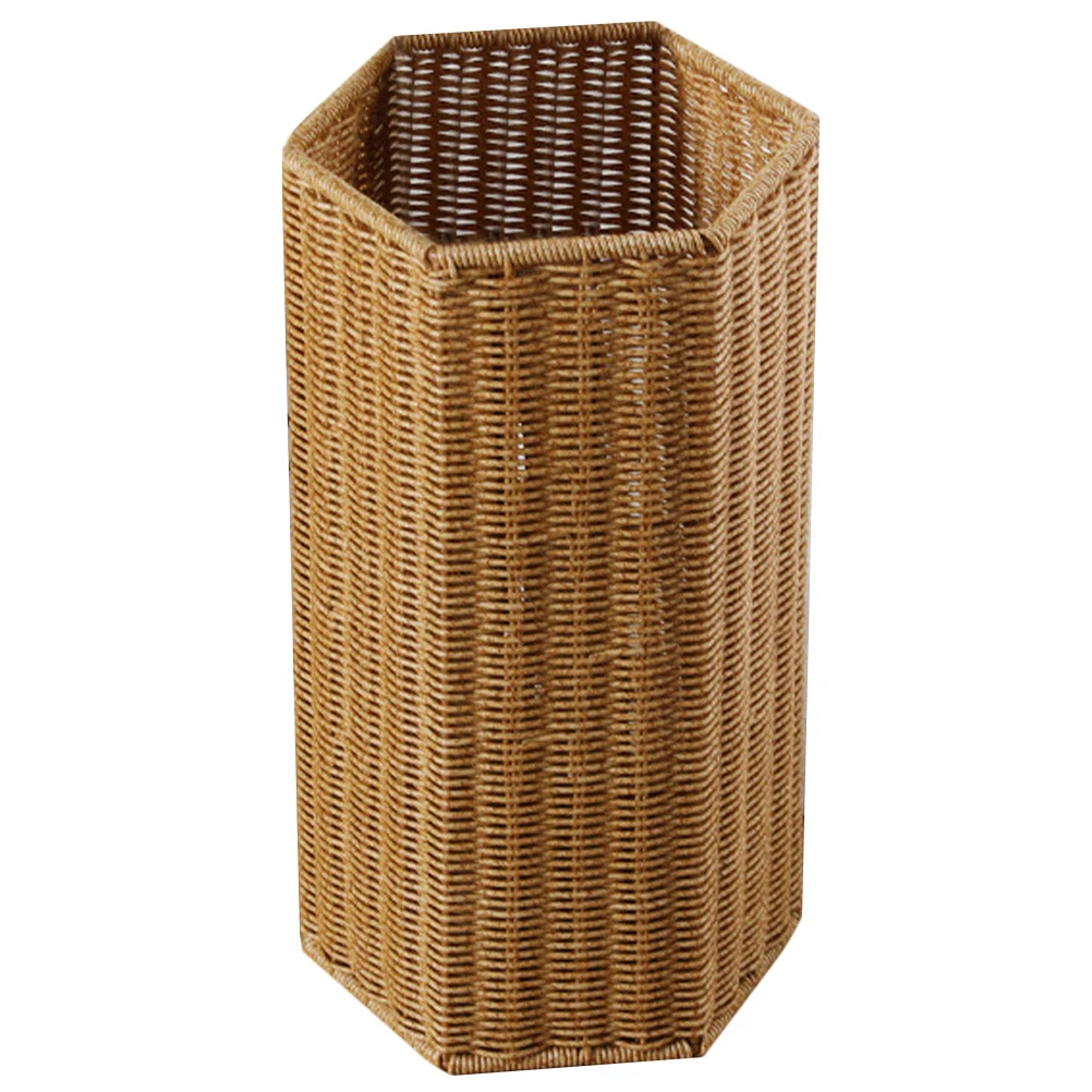 

Artificial Rattan Umbrella Stand Plastic Umbrella Storage Stand Umbrella Holder for Entryway