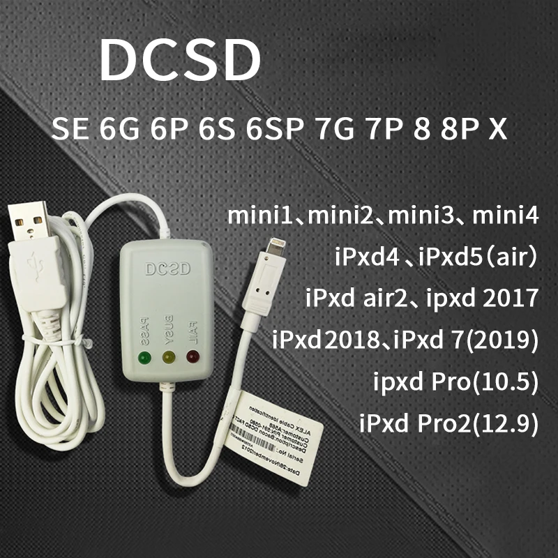 Magico CFG DCSD 케이블 Alex Engineering 직렬 포트 케이블 읽기 쓰기 Nand 데이터 SysCfg for iPhone 6S-X for iPad Purple Screen