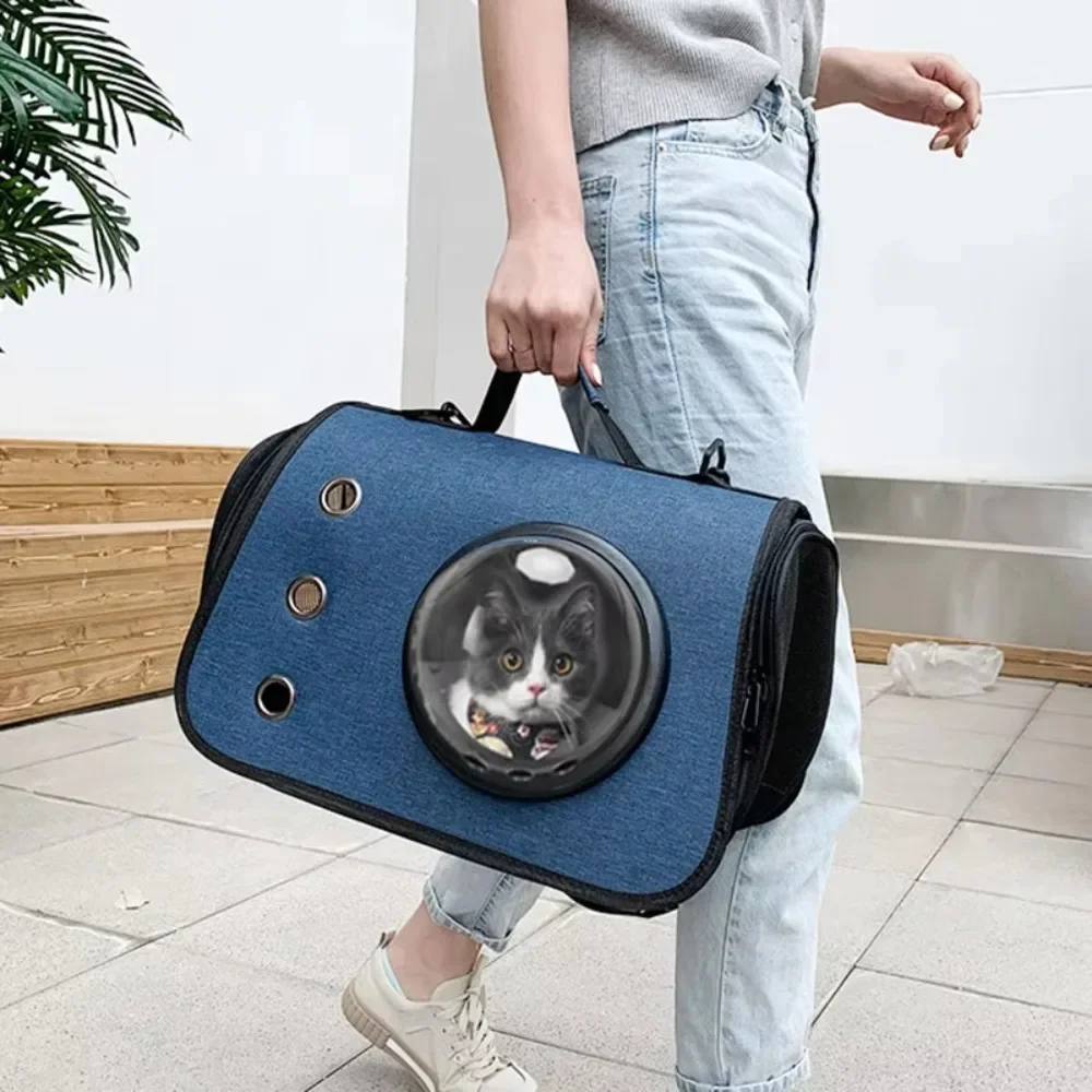 Foldable Pet Carrier Backpack 360&deg; Ventilated Mesh Space Capsule Design Cats Dogs Travel Outdoor Lightweight Handheld Bag pet carrier bag pet carrier backpack pet bag