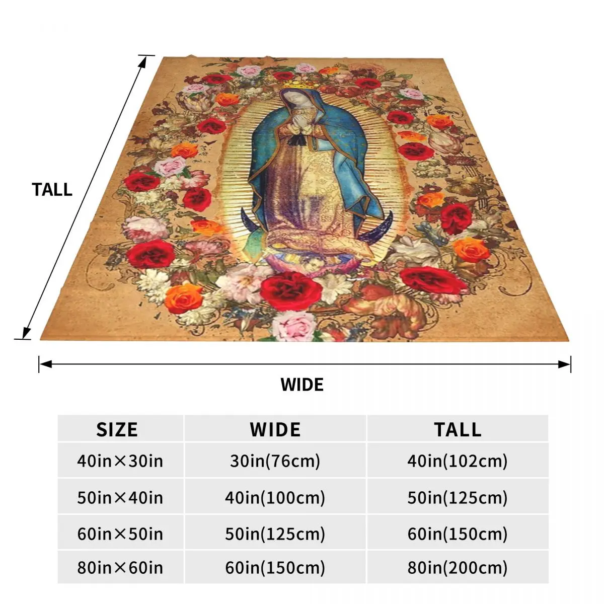 Our Lady Of Guadalupe Virgin Mary Catholic Mexic Blankets Fleece Warm Sofa Throw Blankets For Home Office Throws Bedspread Quilt 3