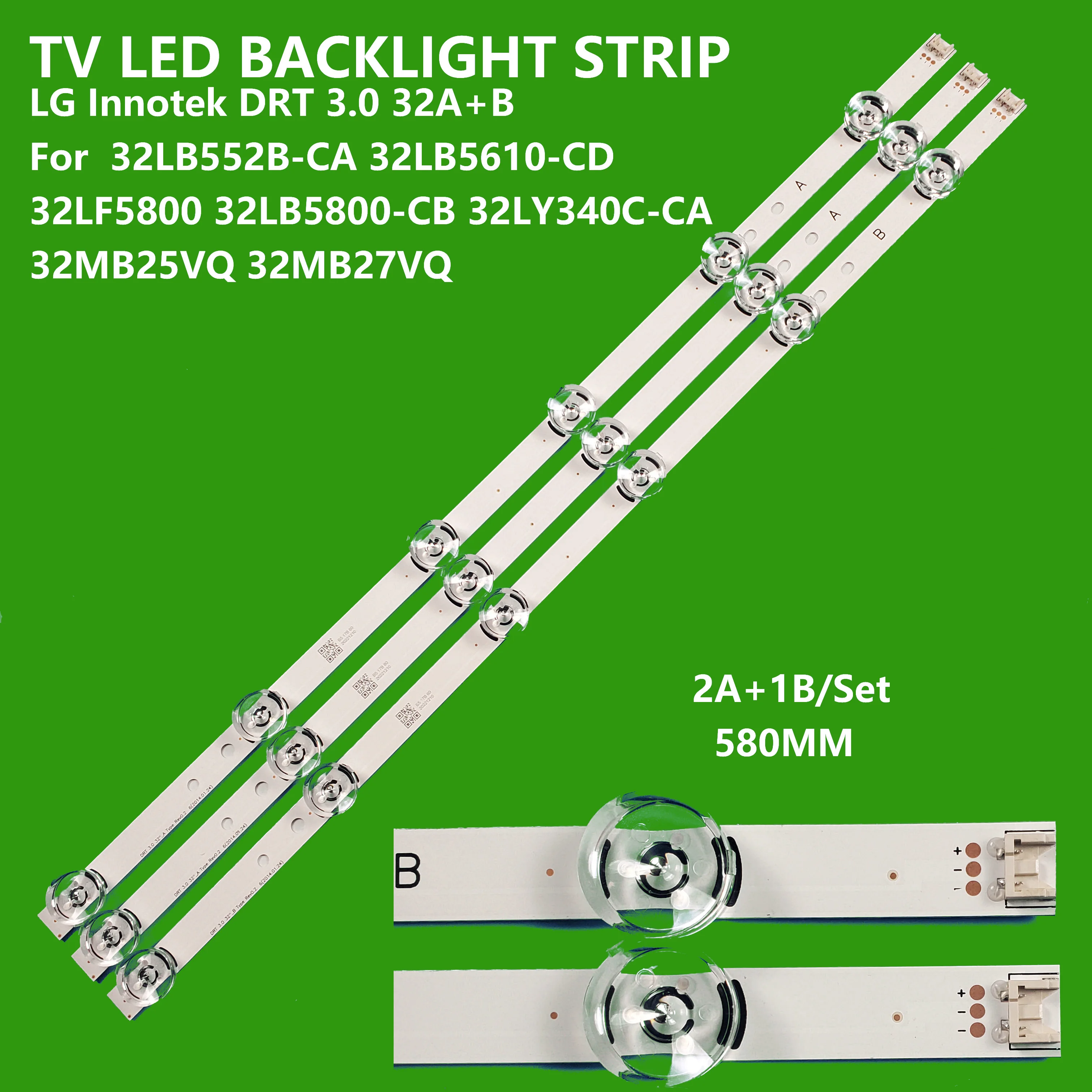 2set LED Backlight Strip 6 lamp For LG innotek DRT 3.0 32
