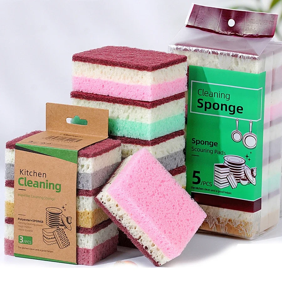 Cleaning Sponge HD Non-Greasy Dish Scrub Pad All-Purpose Pot Bowl Cleaner Kitchen Restaurant Supplies