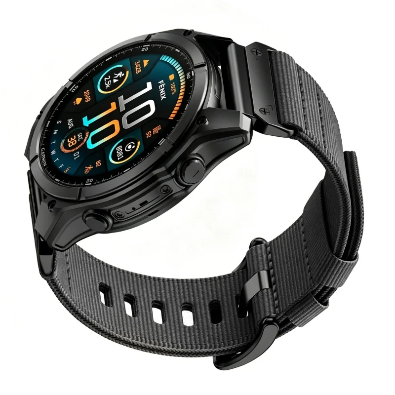 Versatile QuickFit Braided Canvas Nylon Watch Strap - 26mm/22mm