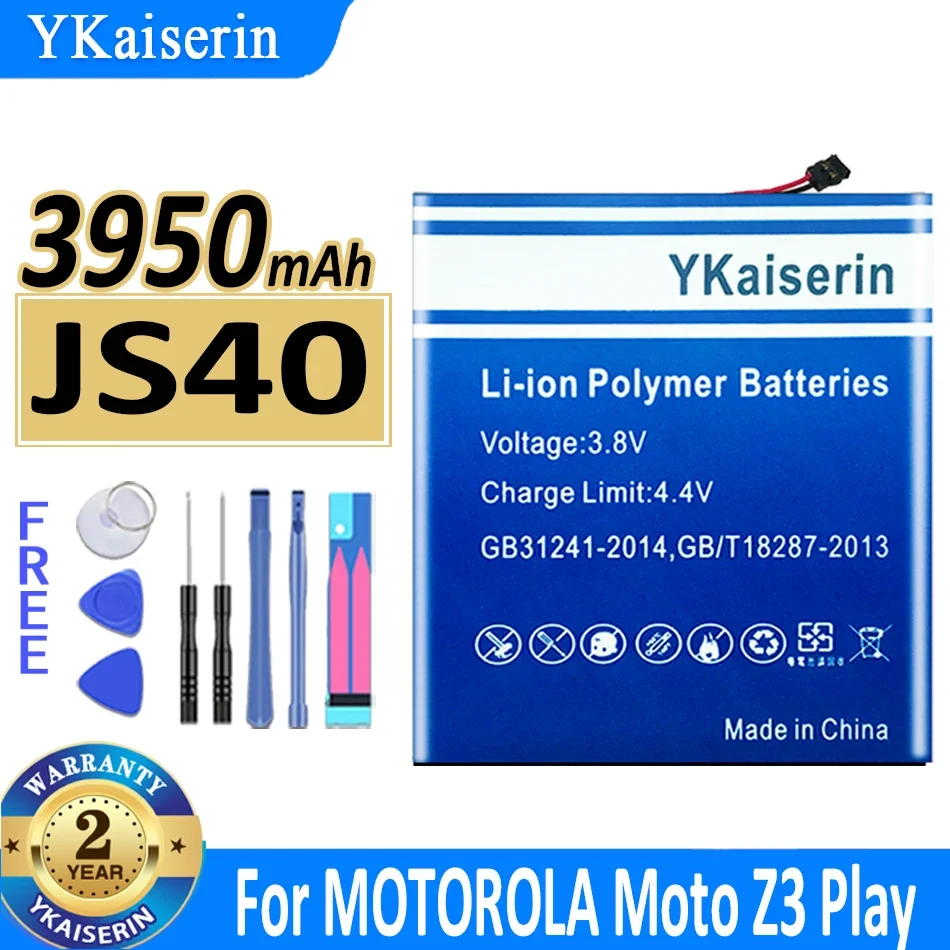 

YKaiserin Phone JS40 JS 40 Battery for MOTOROLA Moto Z3 Play Z3Play XT1929-1 XT1929-4 XT1929-5 XT1929-6 XT19298 3950mAh Batteria