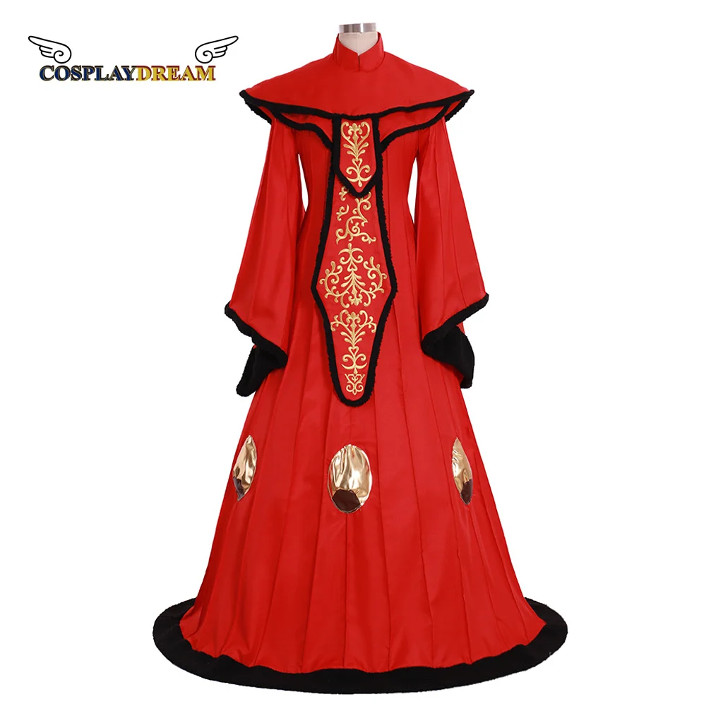 ThePhantomMenaceCosplayQueenPadmeAmidalaDressCostumeRedDress