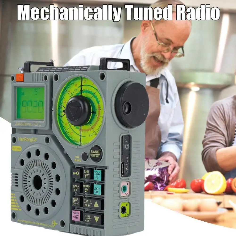 

Portable HRD-A320 MF MW SW VHF WB Multi-band Radio Aviation Band Maritime Supports T-BLITZ AUX Air Band Radio Receiver