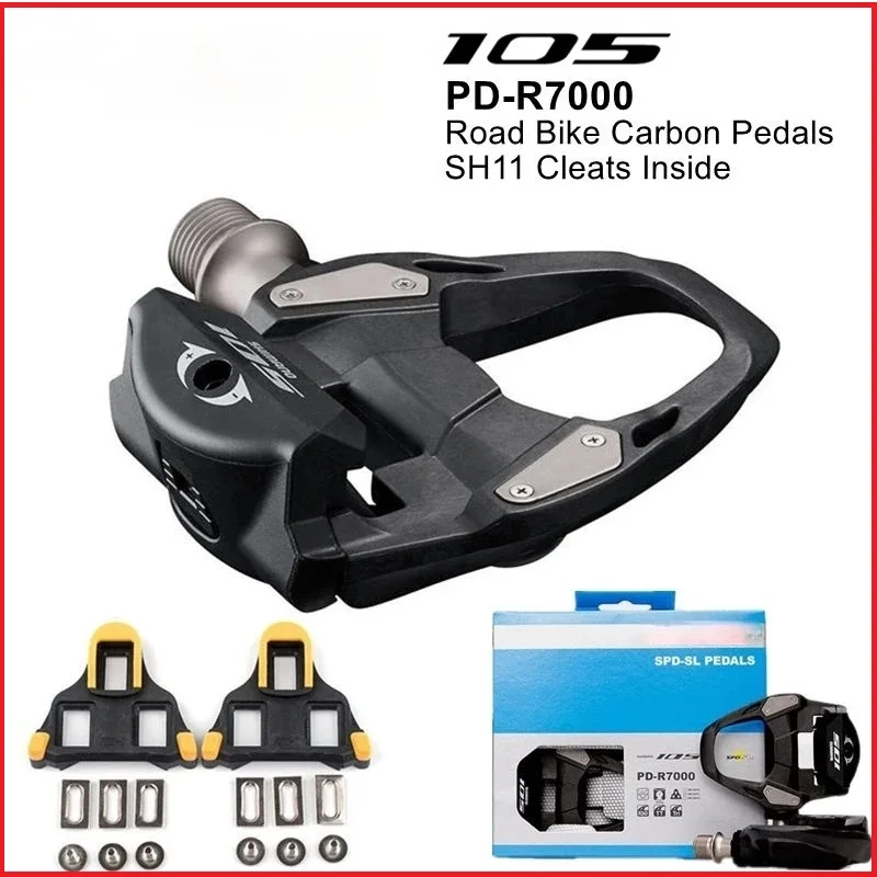 

105 PD R7000/PD-R8000 Road Bike Pedals Carbon Self-Locking Pedals With SH11 Cleats SPD-SL R540 Racing Mountain Bike Part Pedals