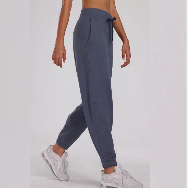 Women's Loose Fitness Sports Pants Drawstring Harlan Autumn Winter Running Casual Home Nine-point Pants Korean Version