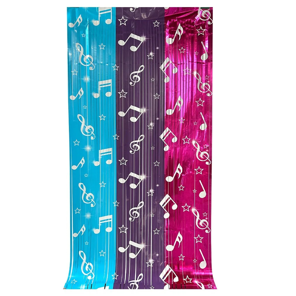Music-Themed Party Supplies: Black Musical Note Disposable Tableware Set
