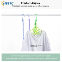 5Hole Space Saving Storage Hangers Multifunction Plastic Clothes Racks Rotary Organizer Hangers Magic Closet Wardrobe Organizer 2