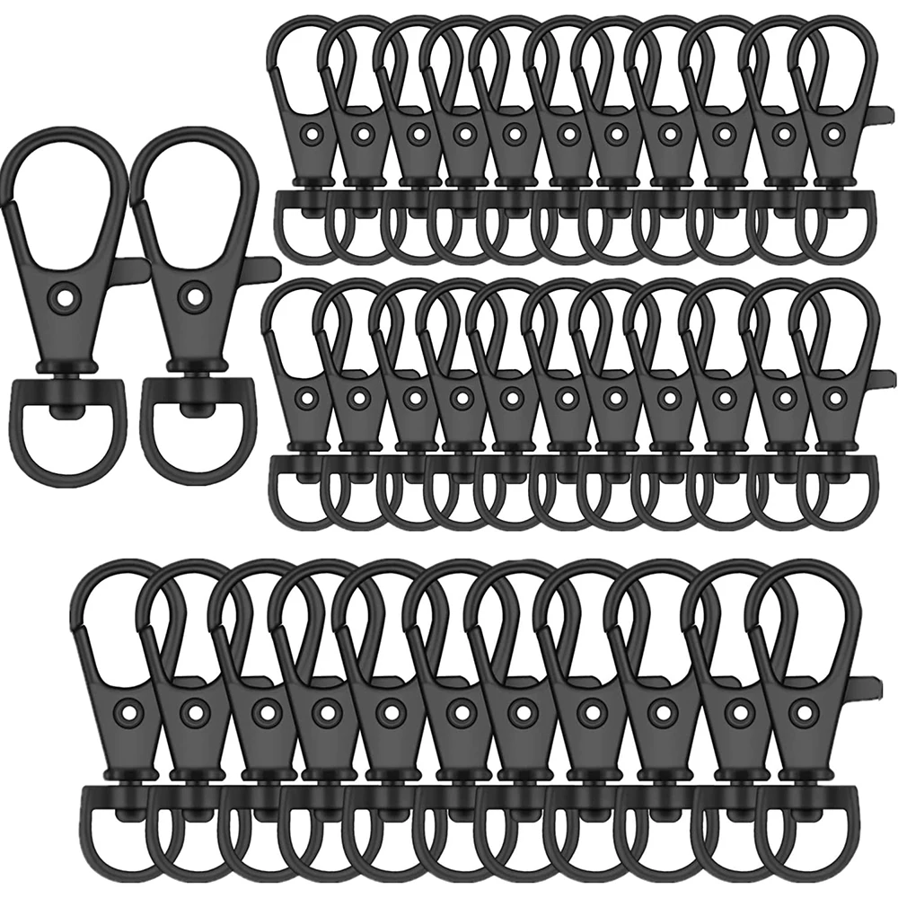 

50Pcs Key Chain Clip Hooks, Swivel Clasps Lanyard Snap Hook, Keychain Hooks for Lanyard Key Rings Crafting