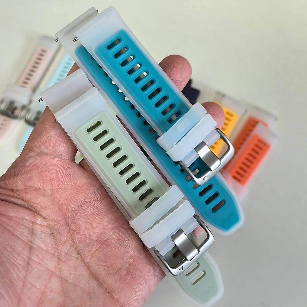 Translucent Silicone Smartwatch Strap - Multiple Width Options