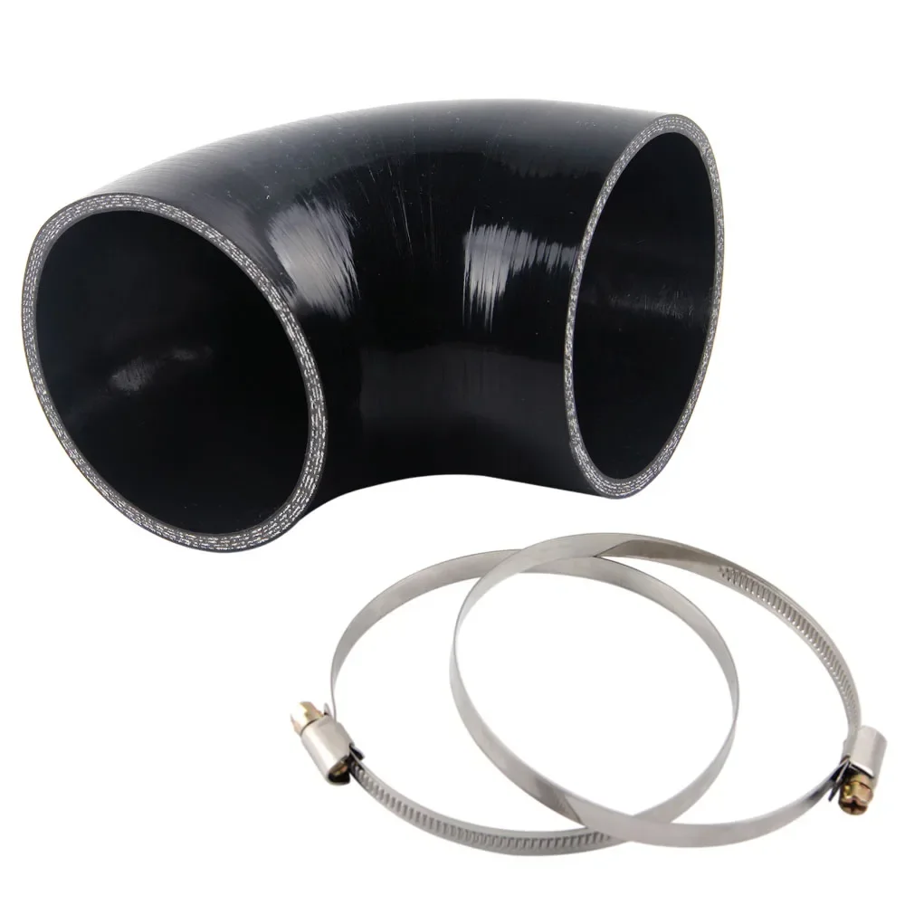Silicone Reducer Hose 3" To 3.5" 90 Degree Elbow - 3-Ply Black, For Turbo/ Intercooler/Intake Seats For Mazda 3 - Foto 8