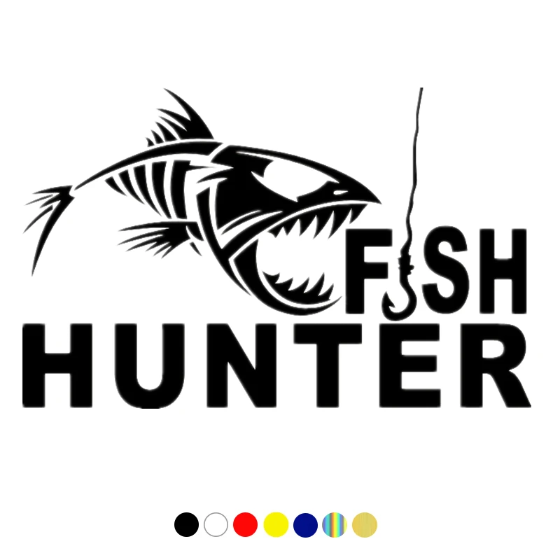 

Fishing Fish Hunter Decorative Pattern Car Waterproof Vinyl Decal Sticker, detachable decals of various sizes 15cm