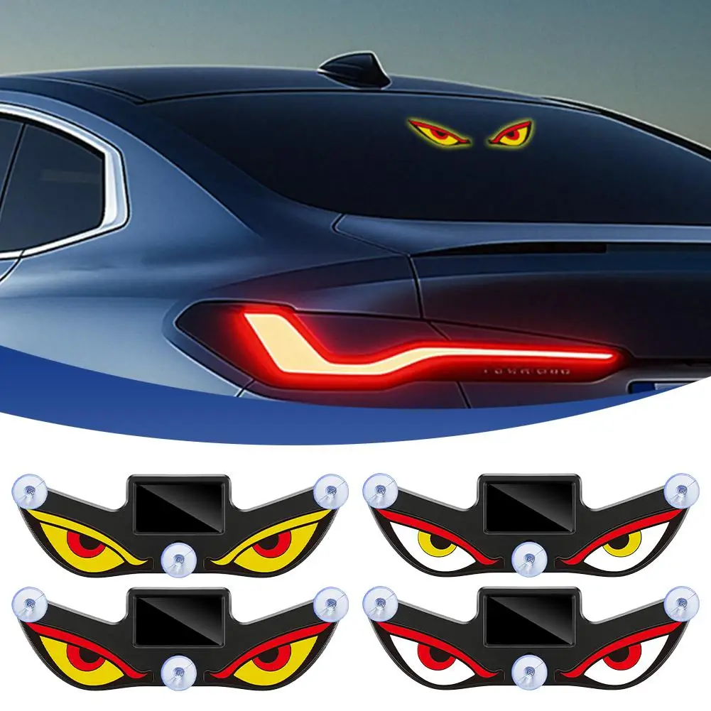 Luce di Avvertimento Solare LED DEMON EYE, Luce al Neon Respirante, Decorazione Auto, Luci Atmosfera per Lunotto Posteriore, Accessori Auto - immagine 2