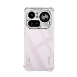 Shockproof Airbag Full Protection TPU Soft Case Protective Cover for Nothing Phone (4a) Pro (Transparent)