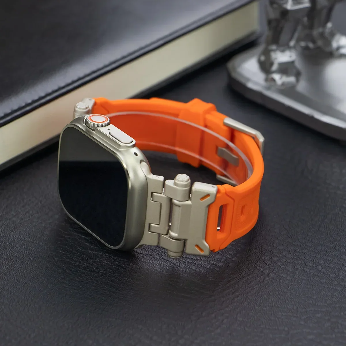 Titanium Color Silicone Sports Watch Band