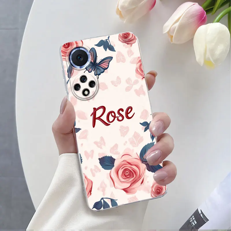 Luxurious Flower Clear Soft Silicone Protective Phone Case