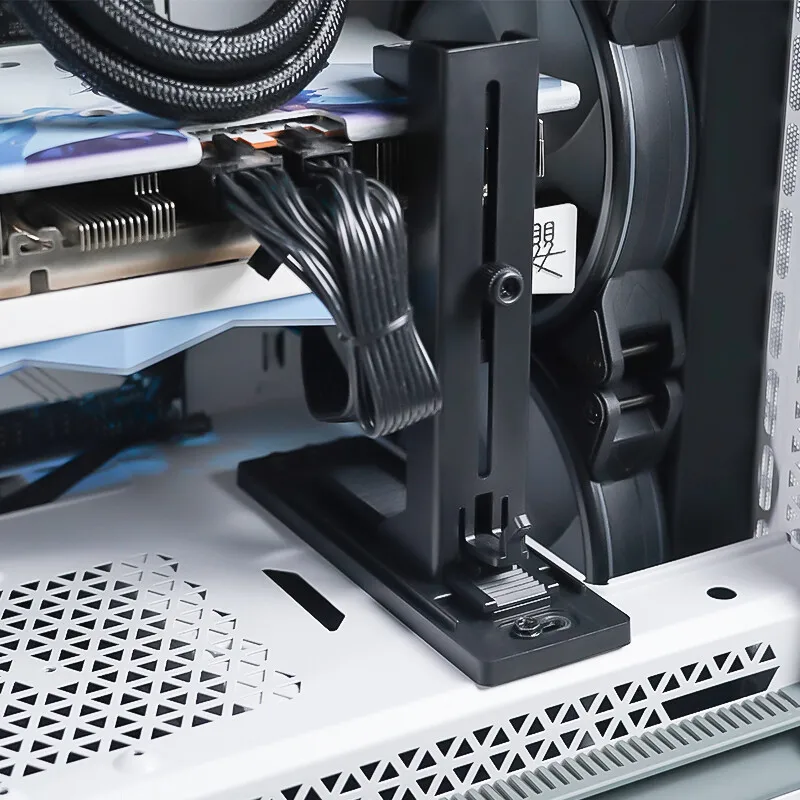 Suporte de Computação Gráfica Trem de Força Suporte Gpu Escalável Elevação Jack Companheiro Preto Branco - Imagem 2