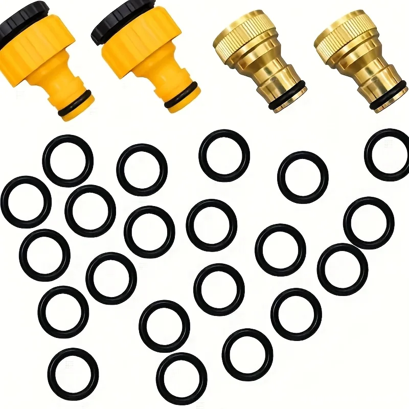 100PCS Durable Rubber O-ring Set, Suitable for Car Washing - Suitable for Water Gun and Faucet Connectors, Leak Proof Sealing